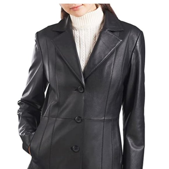 Women's Crystal Lambskin Leather Blazer